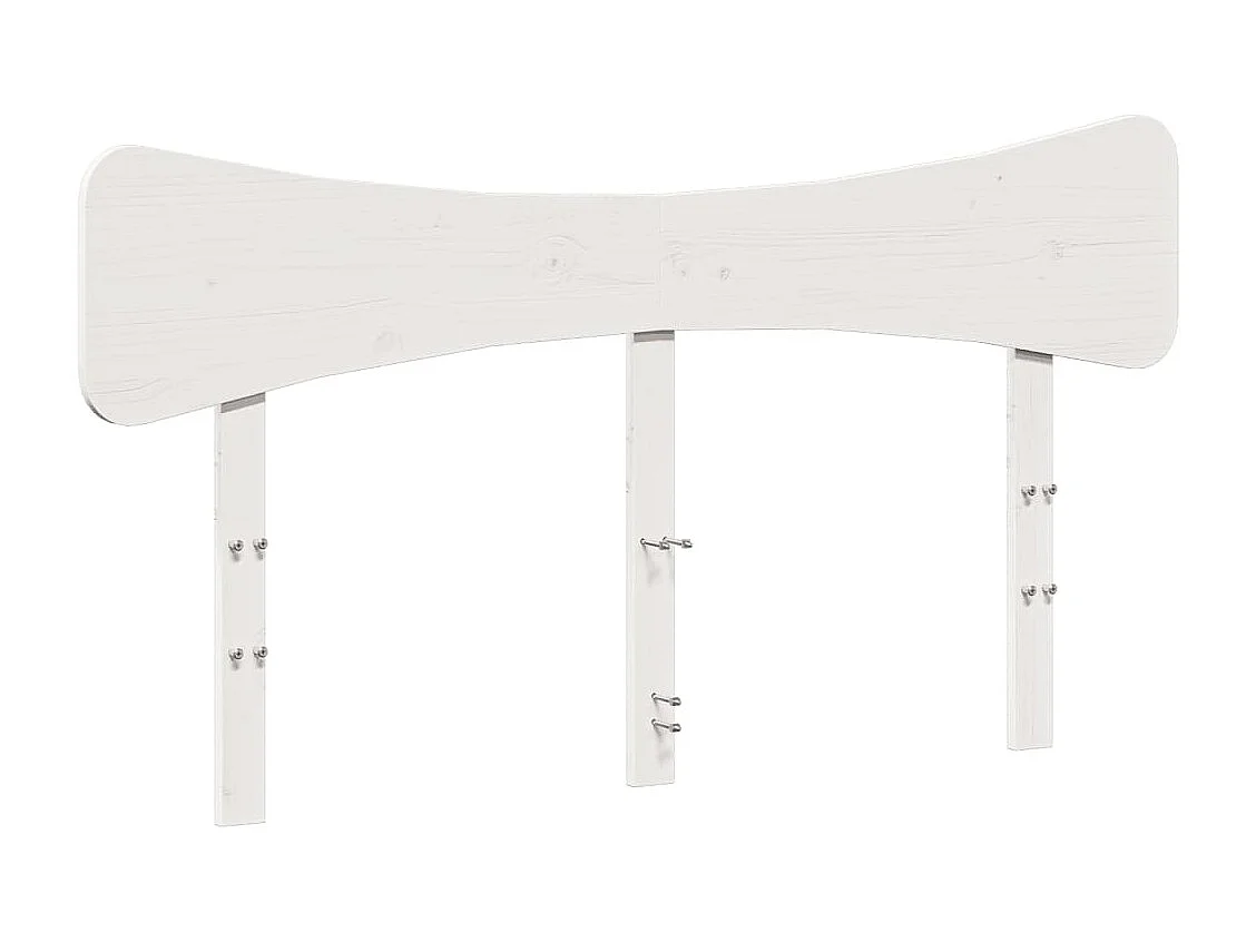 Bedframe zonder matras massief grenenhout wit 150x200 cm