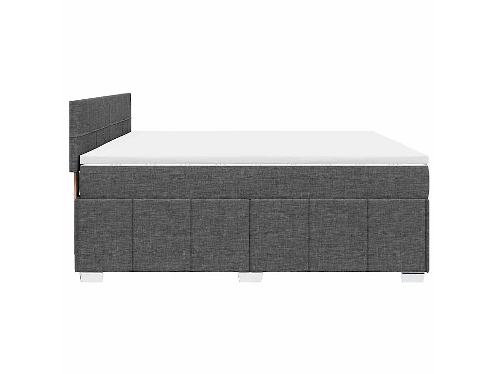 Boxspring met matras stof donkergrijs 200x200 cm