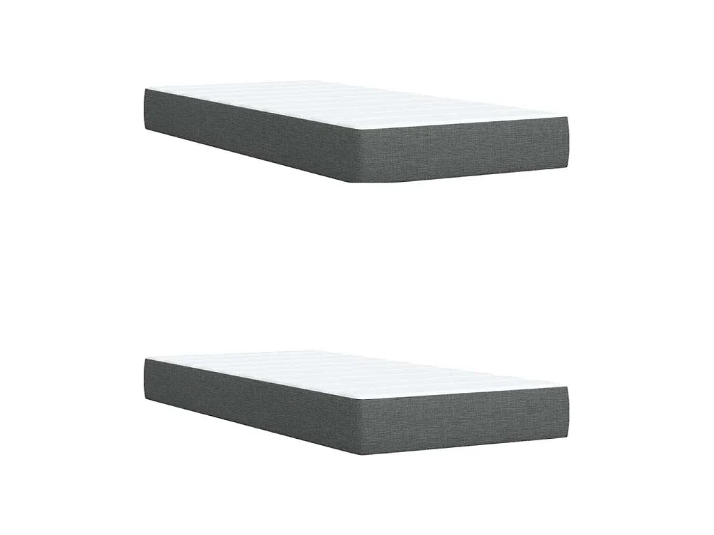 Boxspring met matras stof donkergrijs 200x200 cm