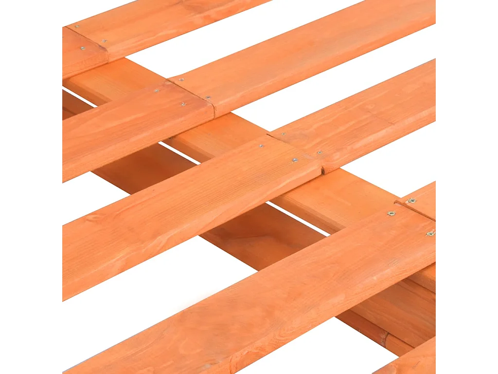 Palettenbett Braun Massivholz Kiefer 200×200 cm