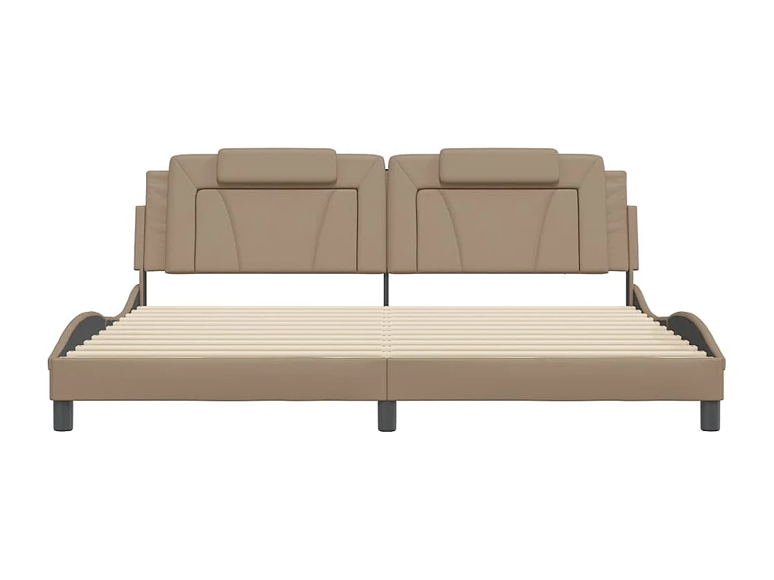 Cadre de lit Viana avec LED sans matelas cappuccino 200x200 cm