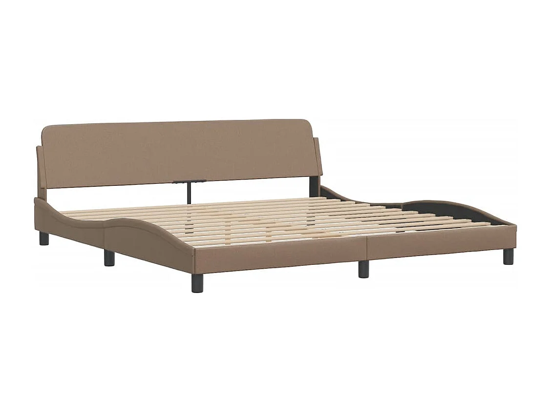 Cadre de lit Viana avec LED sans matelas cappuccino 200x200 cm