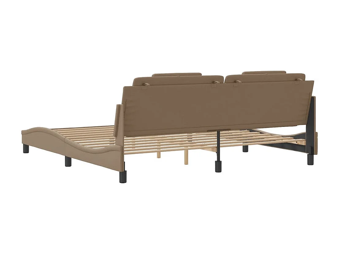 Cadre de lit Viana avec LED sans matelas cappuccino 200x200 cm