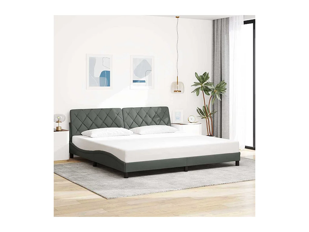 Giroletto con LED senza Materasso 200x200 cm Tessuto