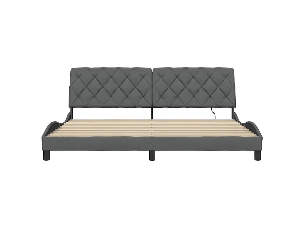 Giroletto con LED senza Materasso 200x200 cm Tessuto