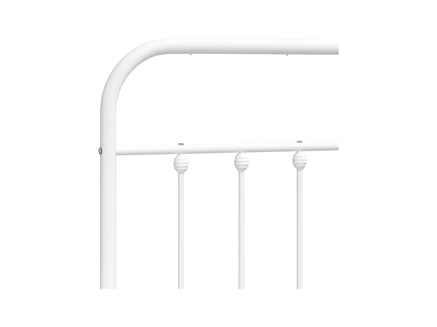 Bedframe met hoofdbord metaal wit 193x203 cm