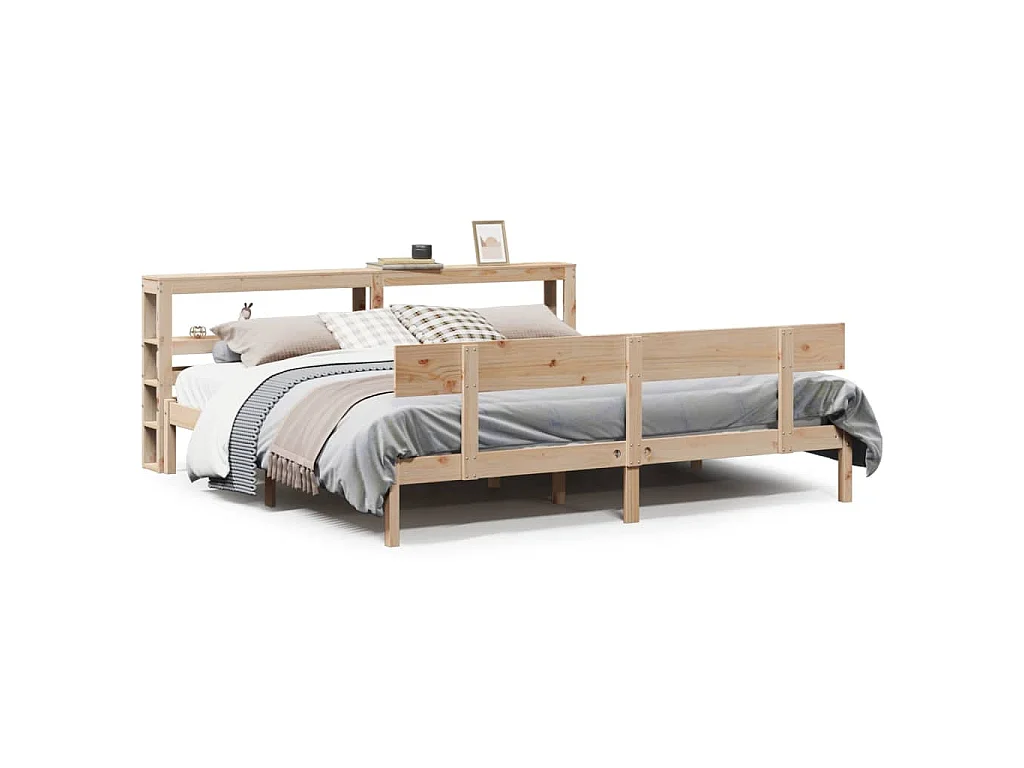 Bedframe zonder matras massief grenenhout 200x200 cm