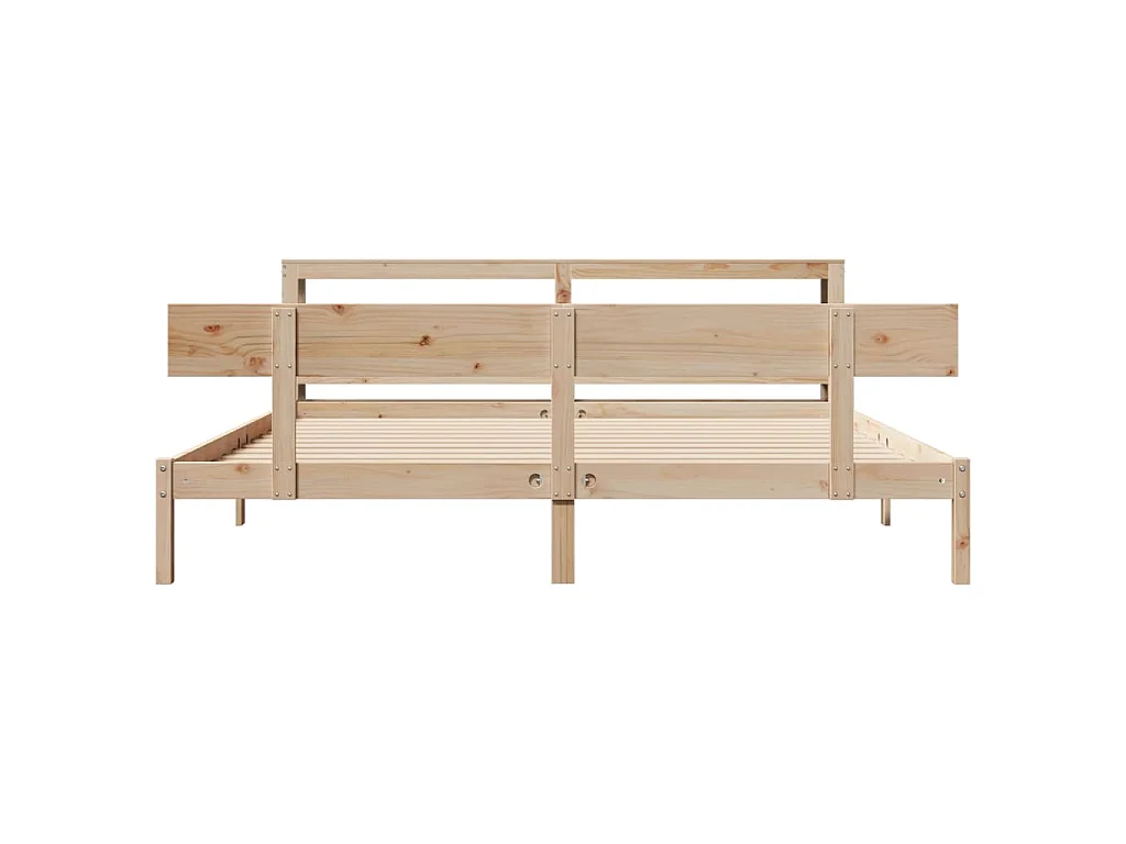 Bedframe zonder matras massief grenenhout 200x200 cm