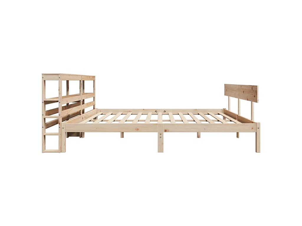 Bedframe zonder matras massief grenenhout 200x200 cm