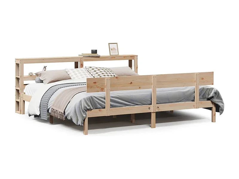 Bedframe zonder matras massief grenenhout 200x200 cm