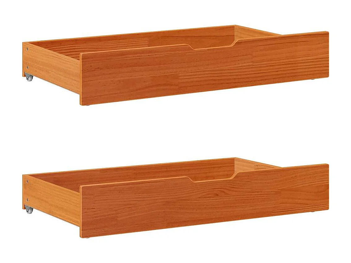 Cadre de lit sans matelas cire marron 150x200cm bois pin massif