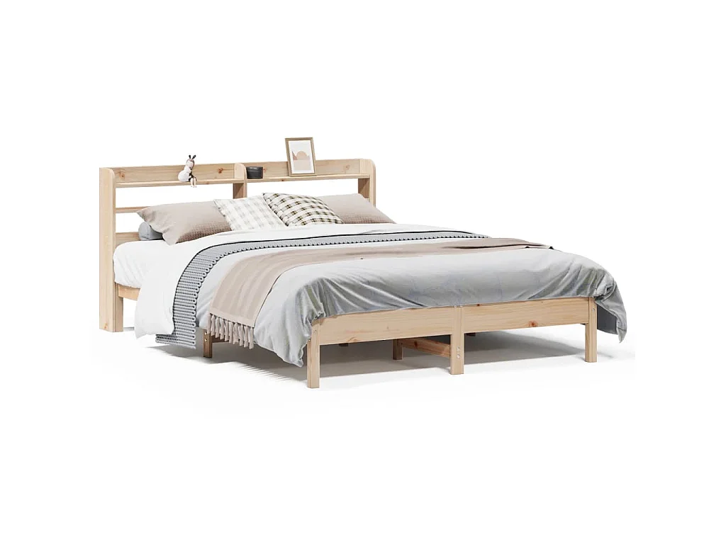 Bedframe zonder matras massief grenenhout 150x200 cm
