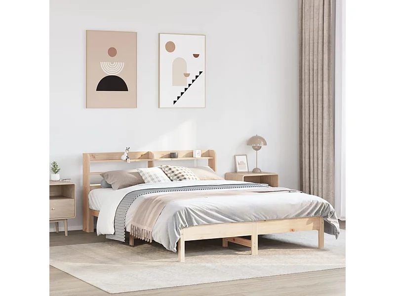 Cadre de lit sans matelas 150x200 cm bois de pin massif