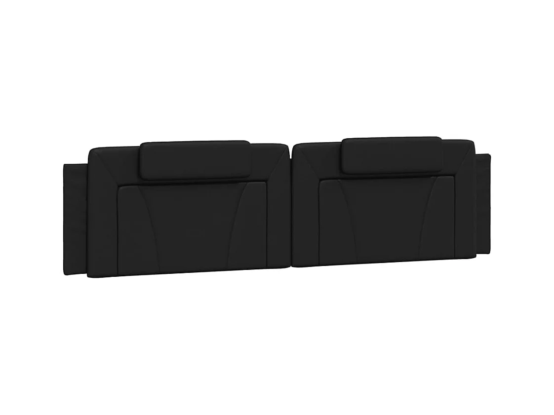 Bett "Viana" mit Matratze Schwarz 200x200 cm Kunstleder