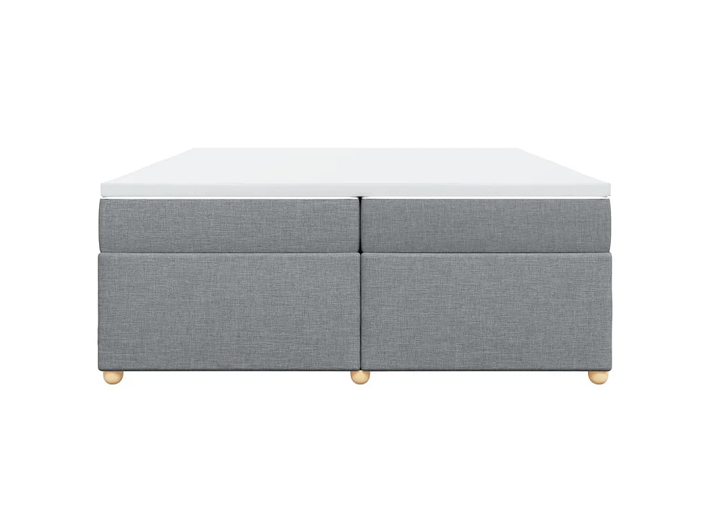 Boxspring met matras stof lichtgrijs 200x200 cm