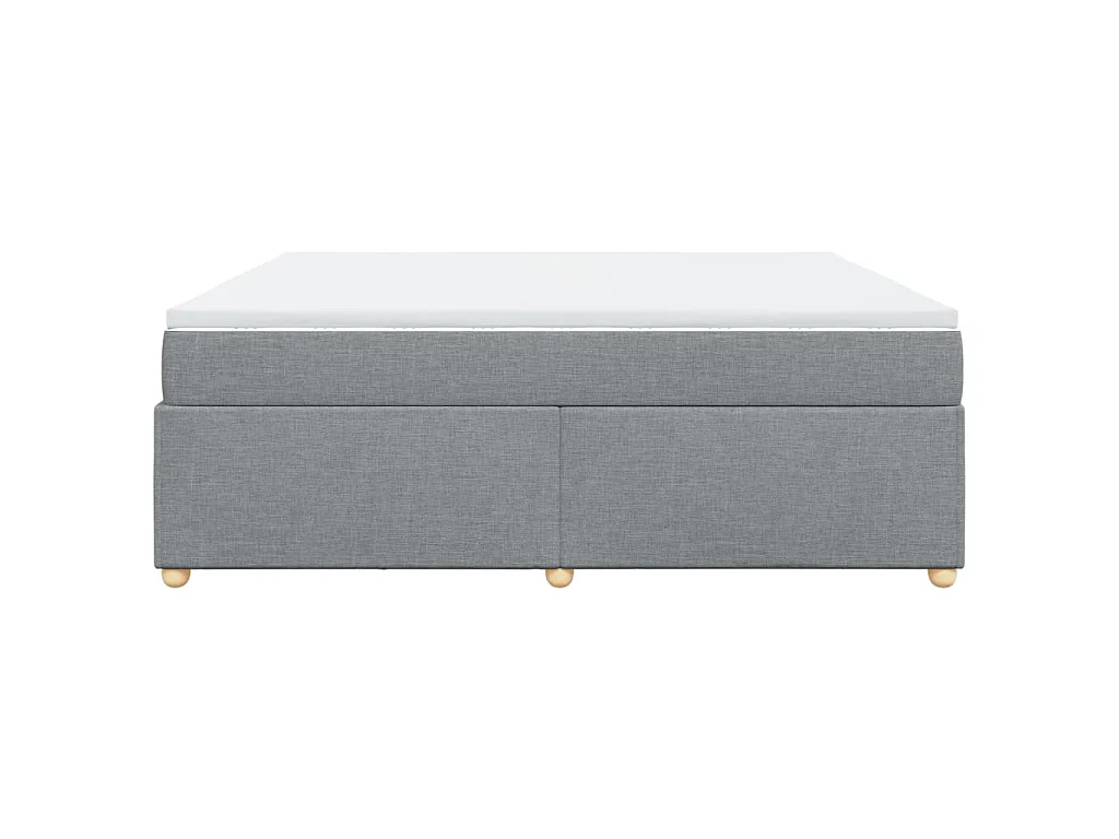 Boxspring met matras stof lichtgrijs 200x200 cm