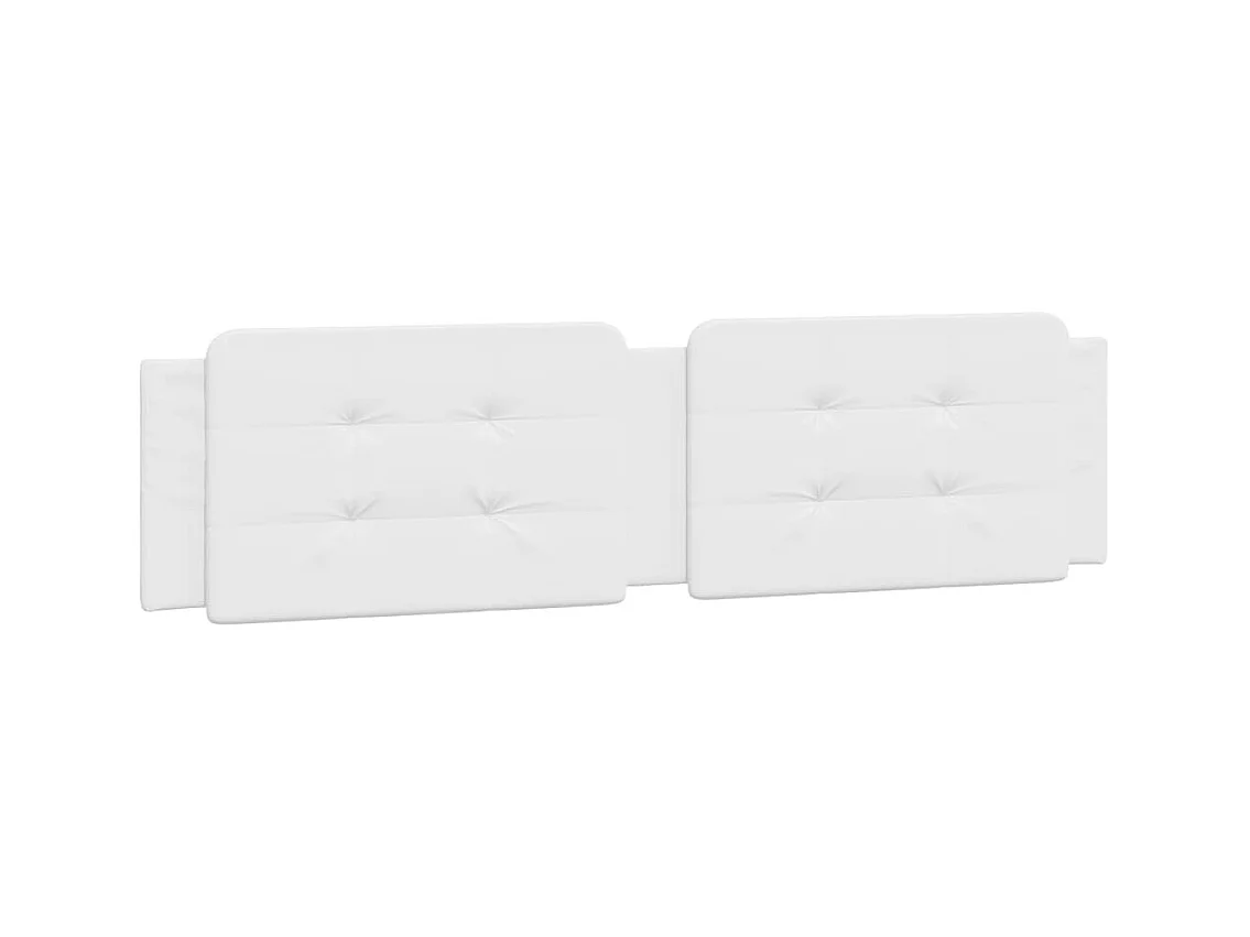 Bettgestell mit LED ohne Matratze "Zadar" Weiß 200x200 cm Kunstleder