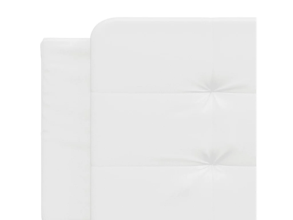 Cadre de lit avec LED sans matelas Zadar blanc 200x200 cm