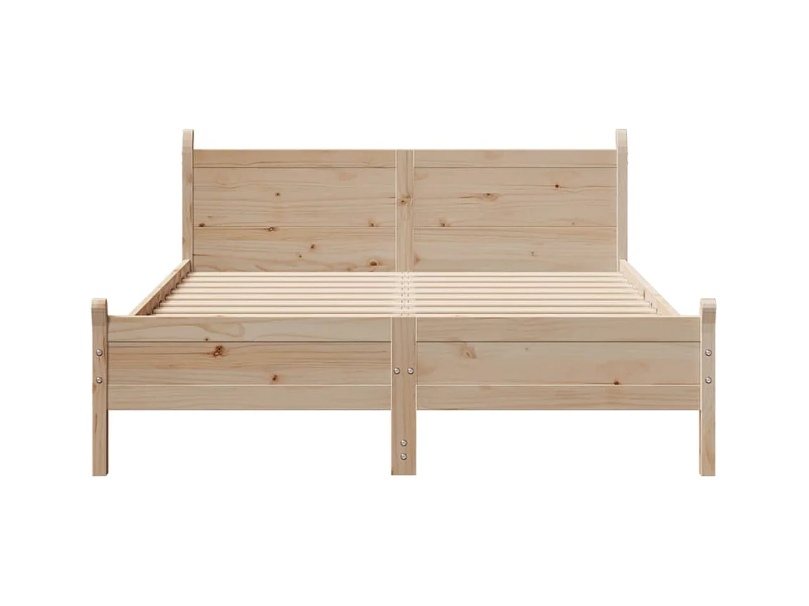 Letto senza Materasso 150x200 cm in Legno Massello di Pino