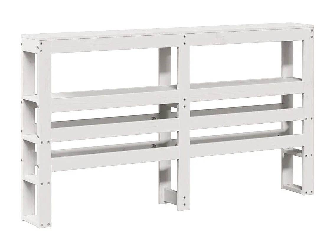 Estrutura de cama c/ cabeceira 150x200 cm pinho maciço branco