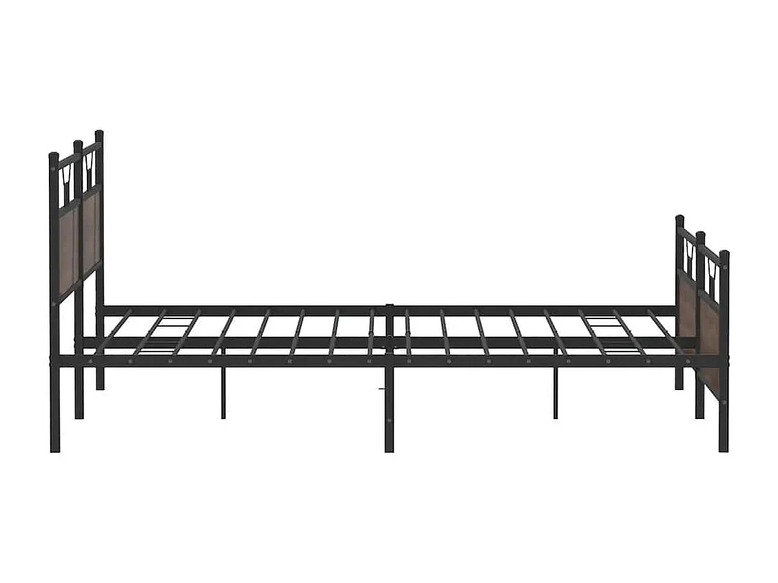 Bedframe zonder matras metaal bruin eikenkleurig 200x200 cm