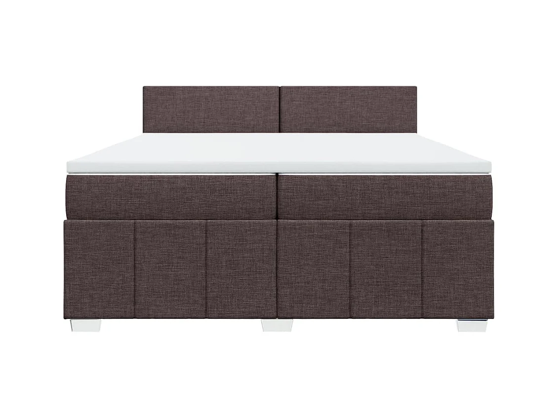 Sommier à lattes de lit avec matelas Marron foncé 200x200 cm