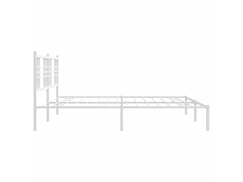 Estrutura de cama com cabeceira 193x203 cm metal branco