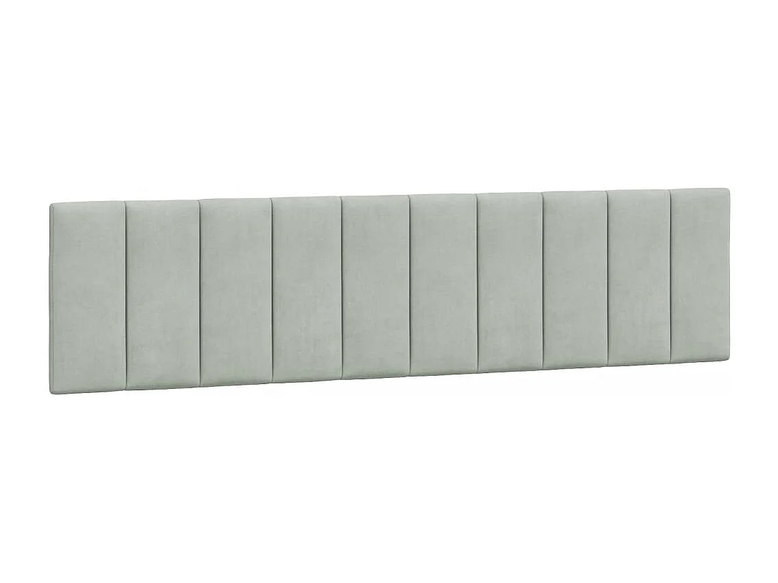 Cama com colchão Hanko 200x200 cm veludo cinzento-claro