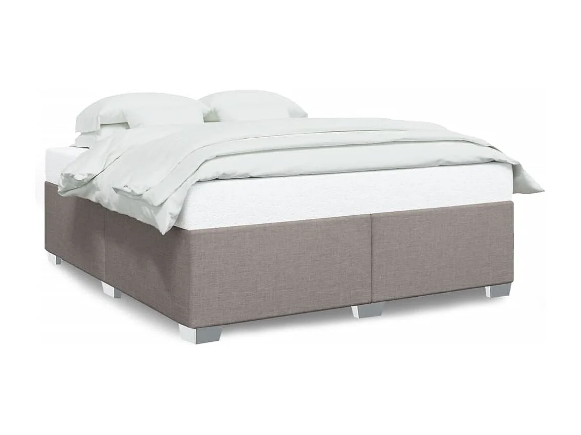 Bettgestell ohne Matratze Taupe 200x200 cm Stoff