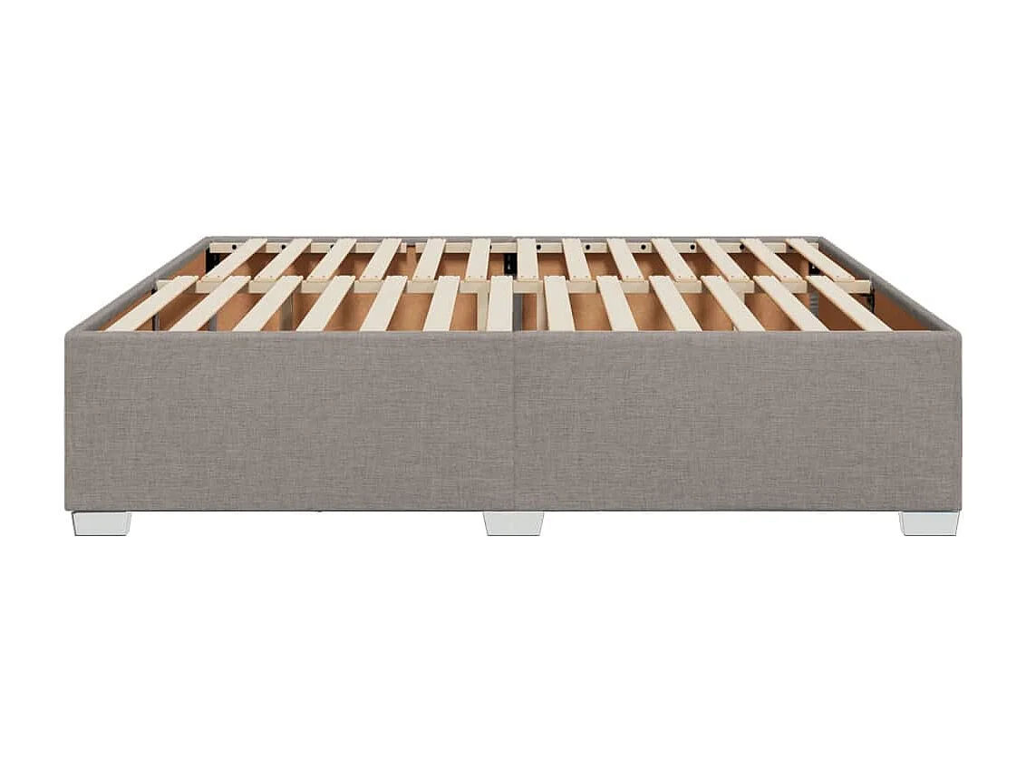 Bettgestell ohne Matratze Taupe 200x200 cm Stoff