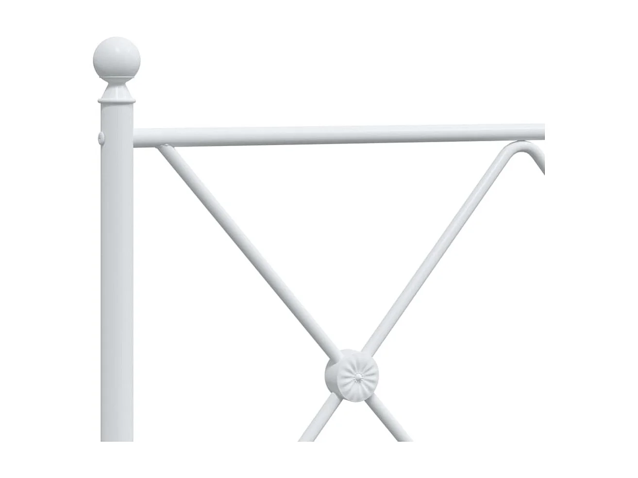 Bedframe met hoofd- en voeteneinde metaal wit 193x203 cm
