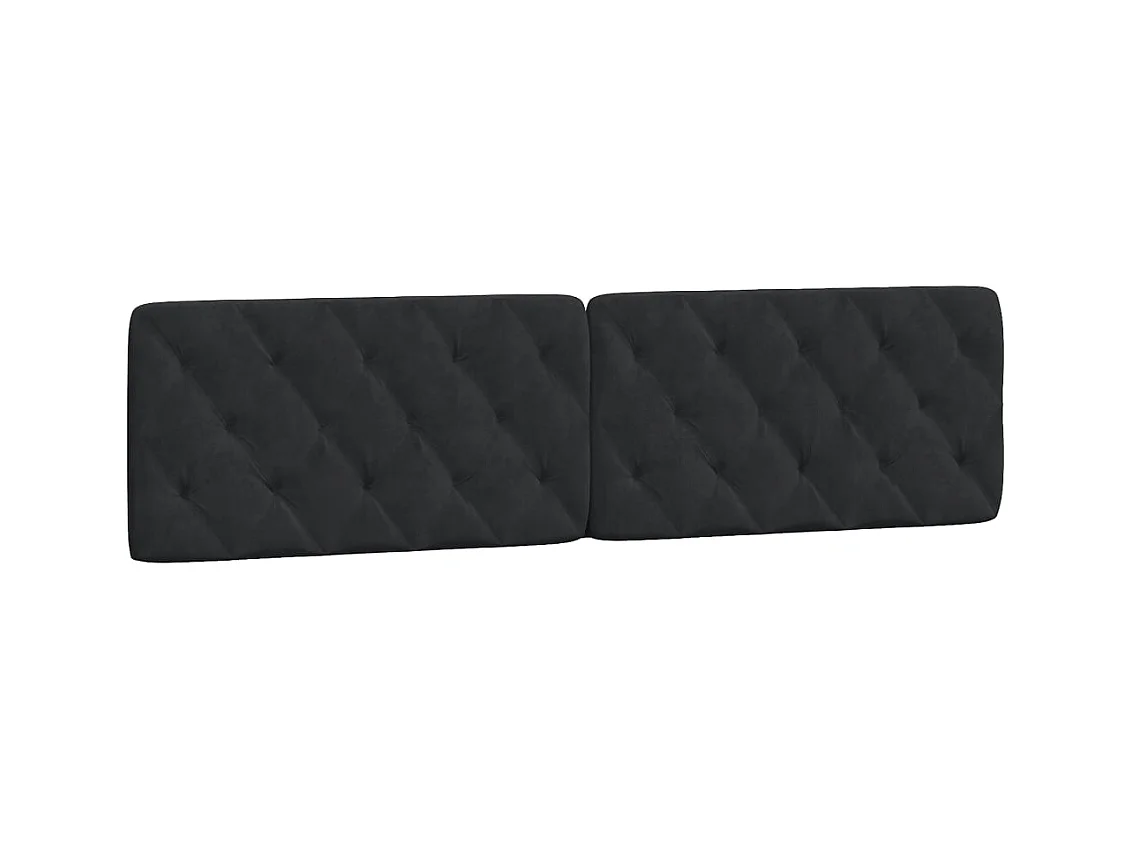 Cadre de lit avec LED sans matelas noir 200x200 cm velours