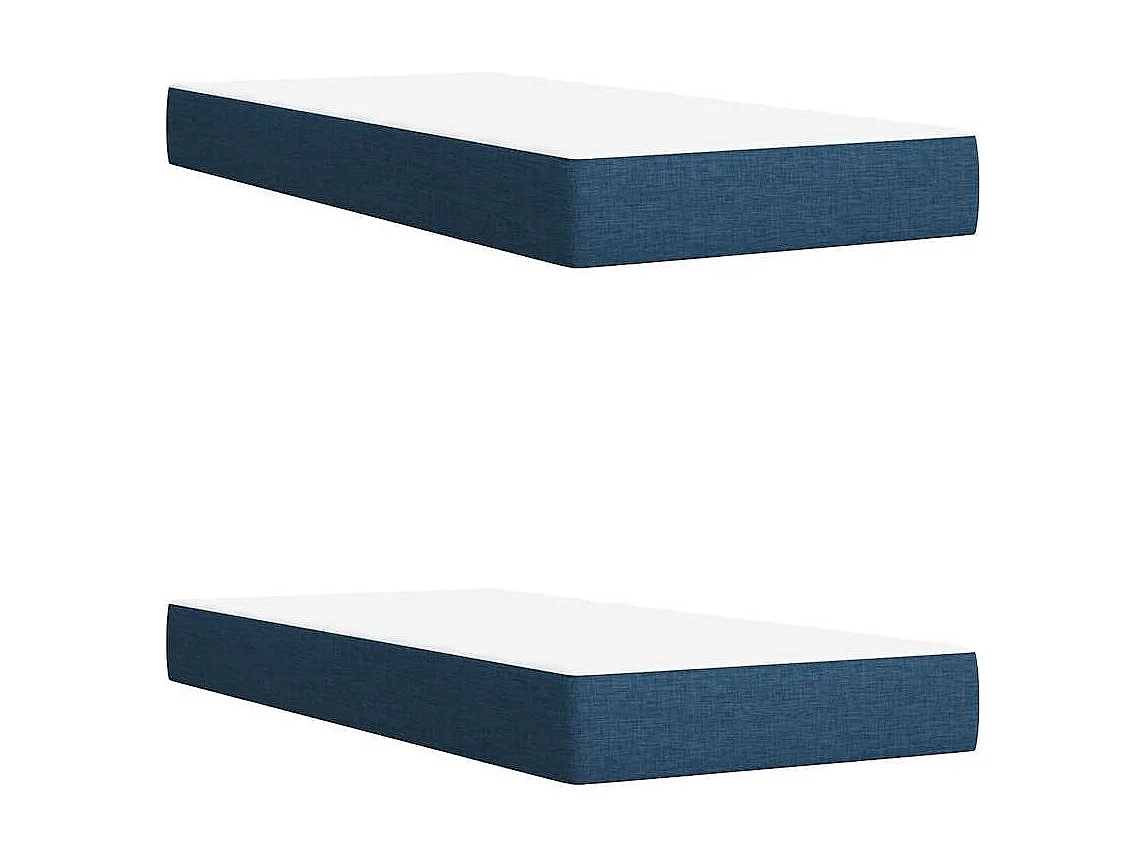 Boxspringbett mit Matratze Blau 200x200 cm Stoff