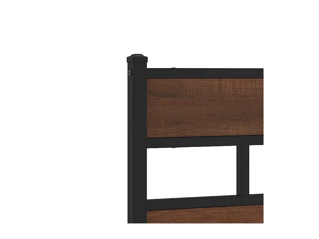 Bettgestell ohne Matratze mit Kopfteil Braun Eiche 150x200 cm