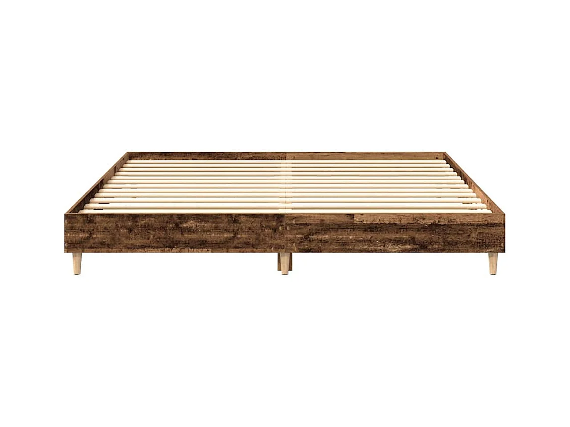 Cadre de lit sans matelas vieux bois 200x200 cm bois ingénierie