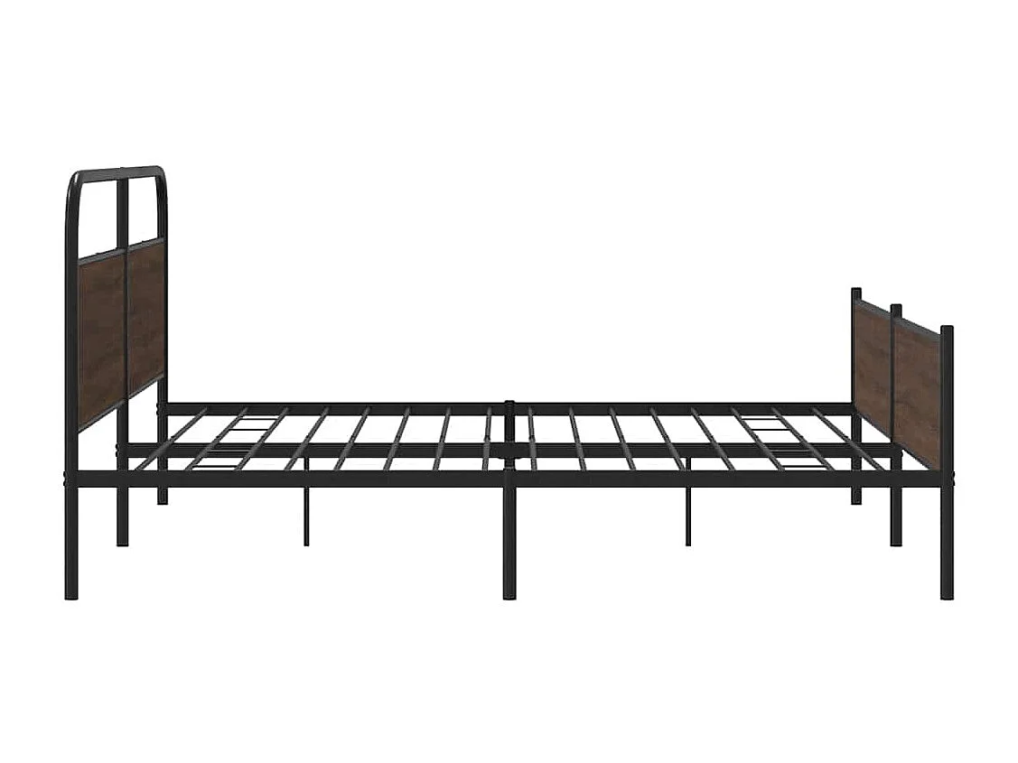 Bedframe zonder matras metaal bruin eikenkleurig 200x200 cm