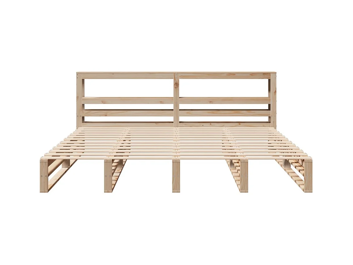 Cadre de lit sans matelas 200x200 cm bois massif de pin