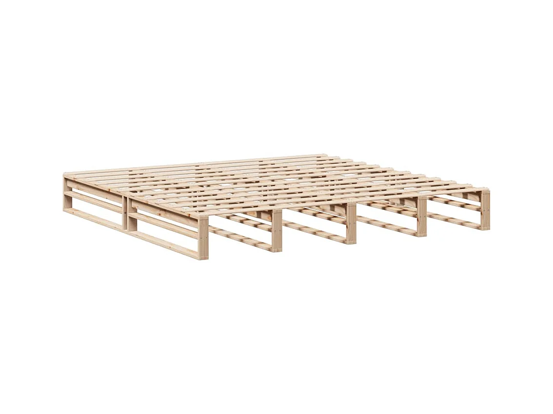 Cadre de lit sans matelas 200x200 cm bois massif de pin
