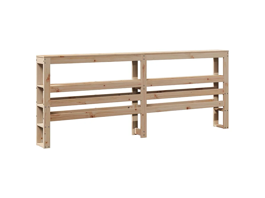 Giroletto con Testiera 200x200 cm in Legno Massello di Pino