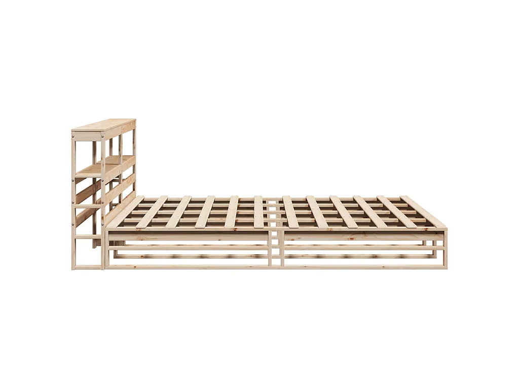 Giroletto con Testiera 200x200 cm in Legno Massello di Pino