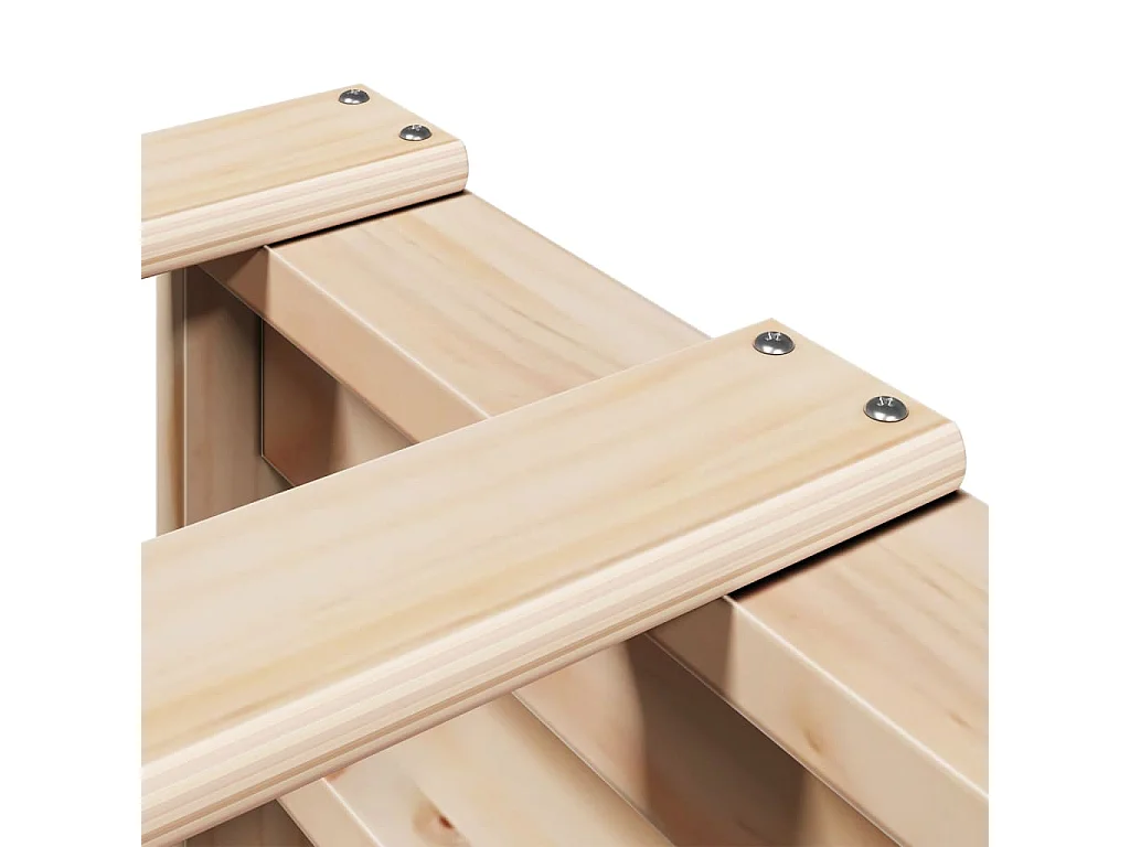 Giroletto con Testiera 200x200 cm in Legno Massello di Pino