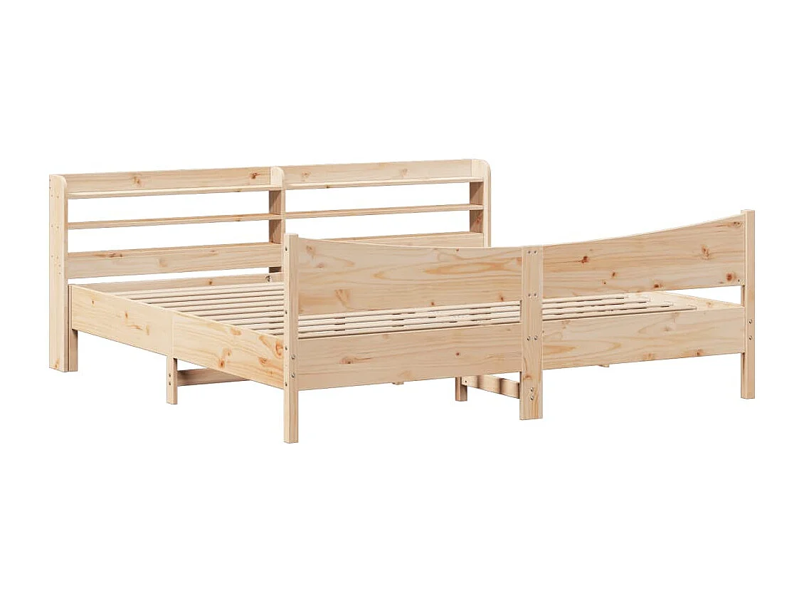 Cadre de lit avec tête de lit 200x200 cm Bois de pin massif