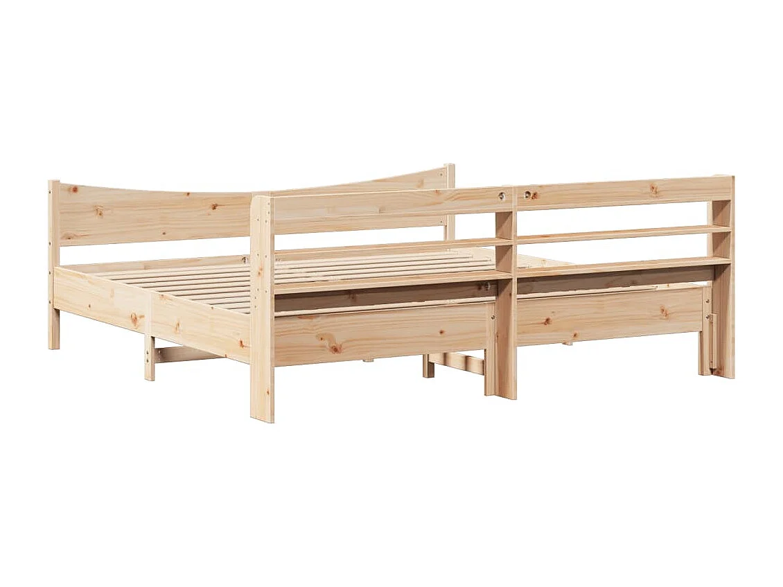 Cadre de lit avec tête de lit 200x200 cm Bois de pin massif