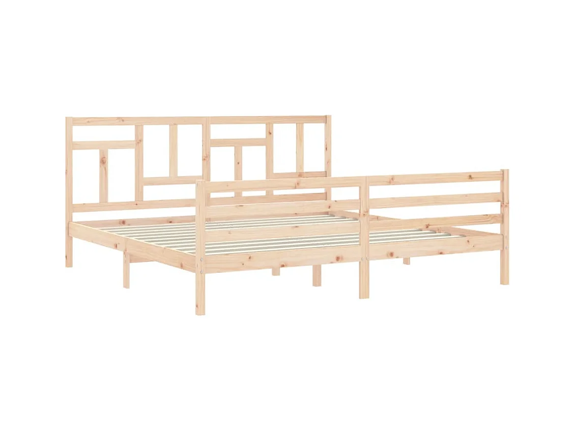 Cadre de lit sans matelas 200x200 cm bois massif