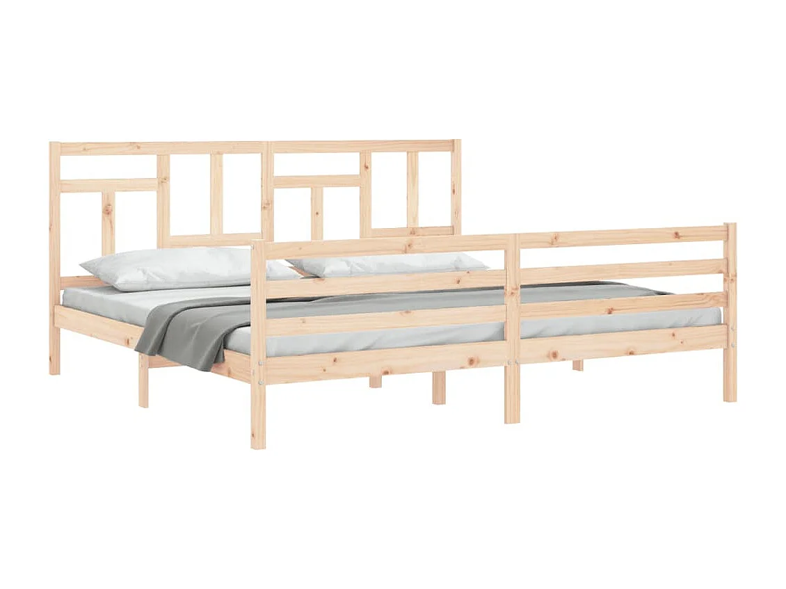 Cadre de lit sans matelas 200x200 cm bois massif