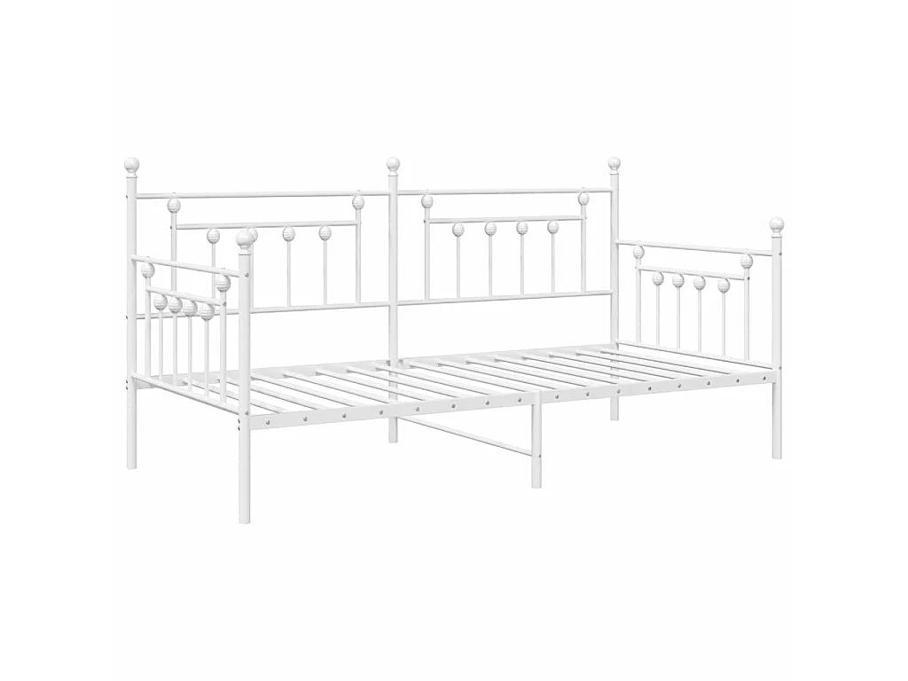 Bedframe voor een daybed Wit 107 x 203 cm Staal
