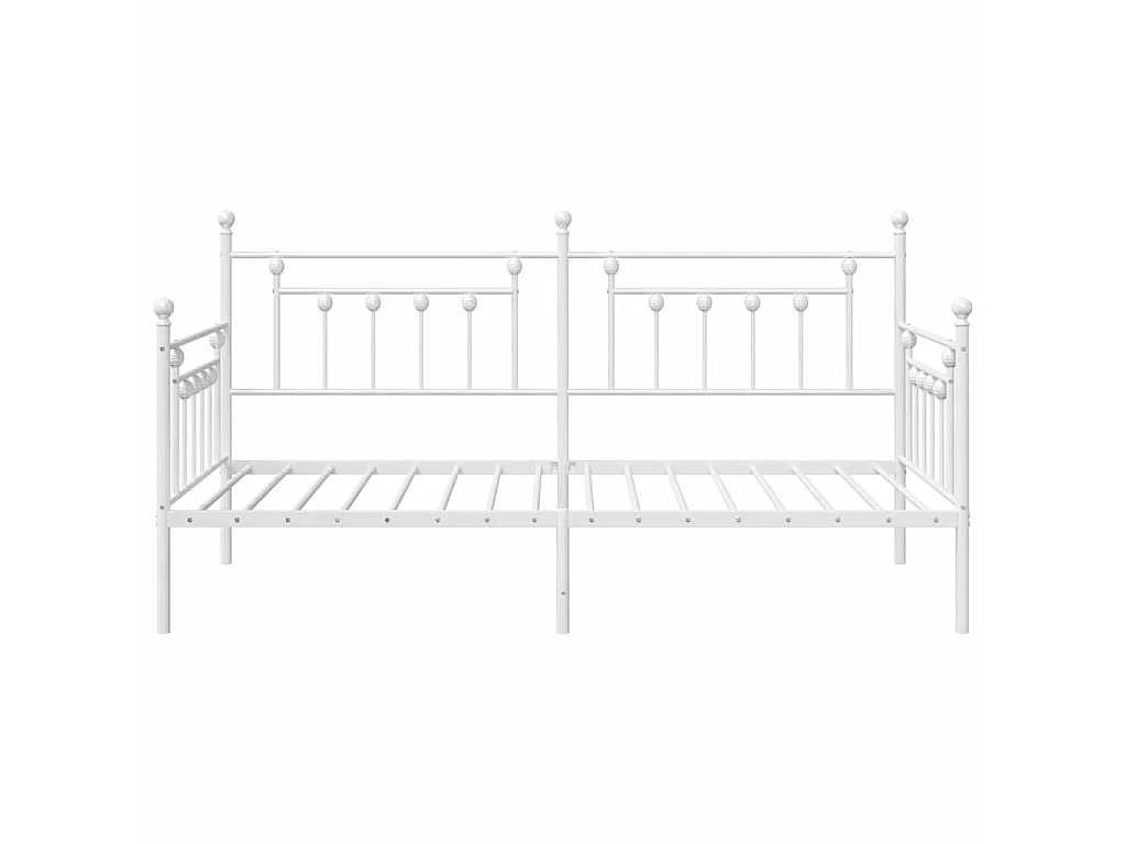 Bedframe voor een daybed Wit 107 x 203 cm Staal