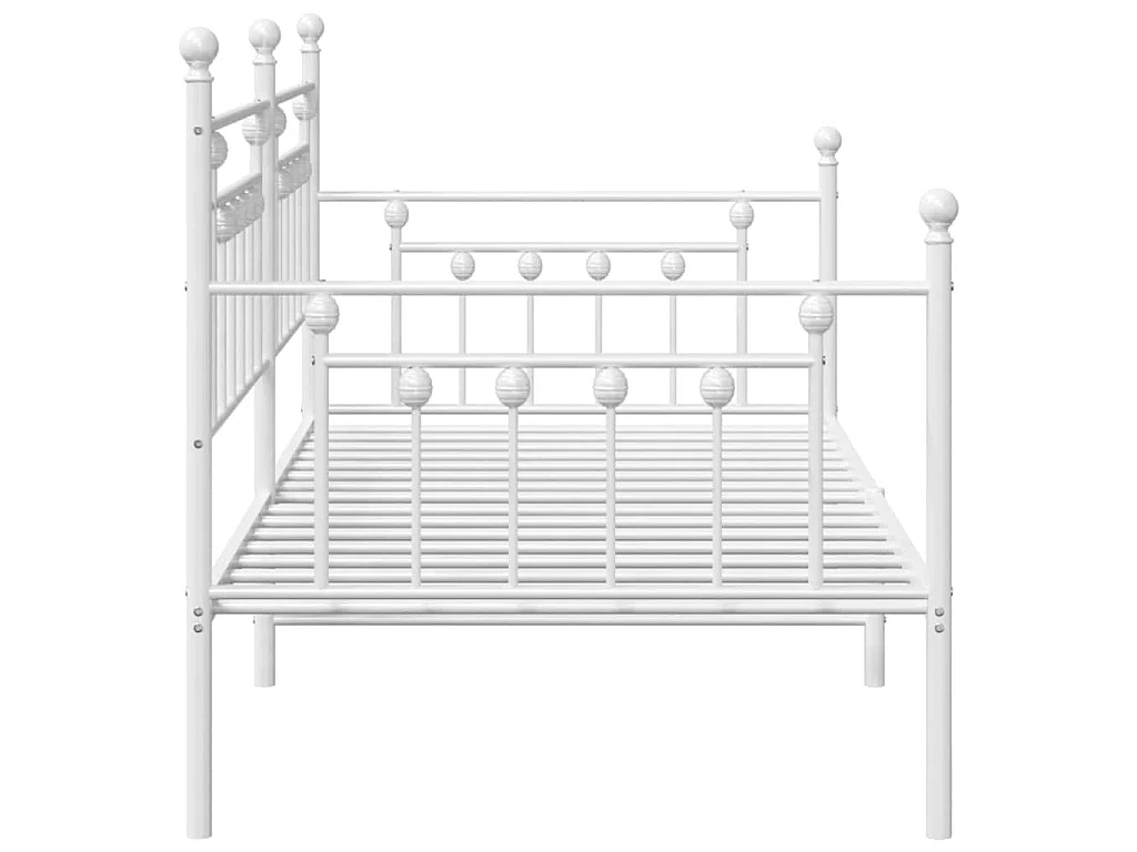 Bedframe voor een daybed Wit 107 x 203 cm Staal