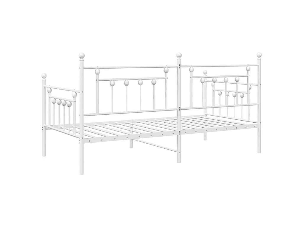 Bedframe voor een daybed Wit 107 x 203 cm Staal