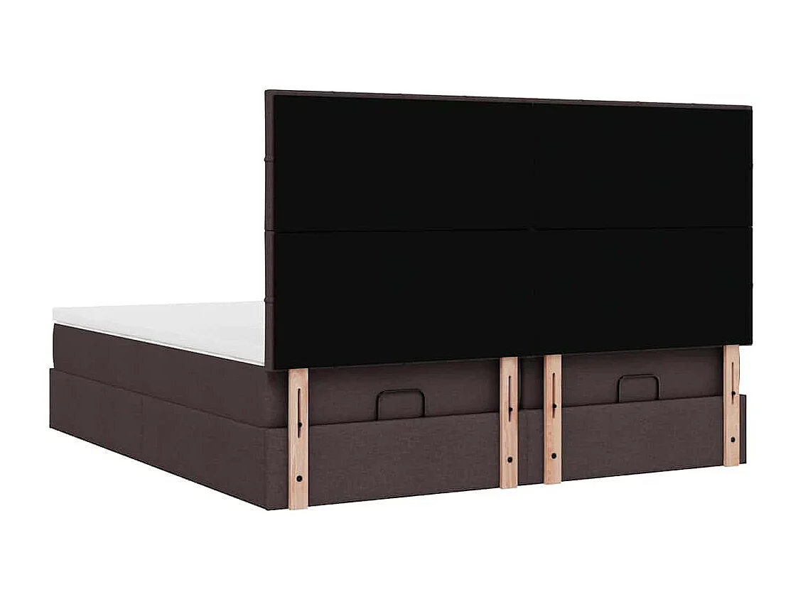 Struttura Letto Pouf con Materassi 200x200 cm in Tessuto